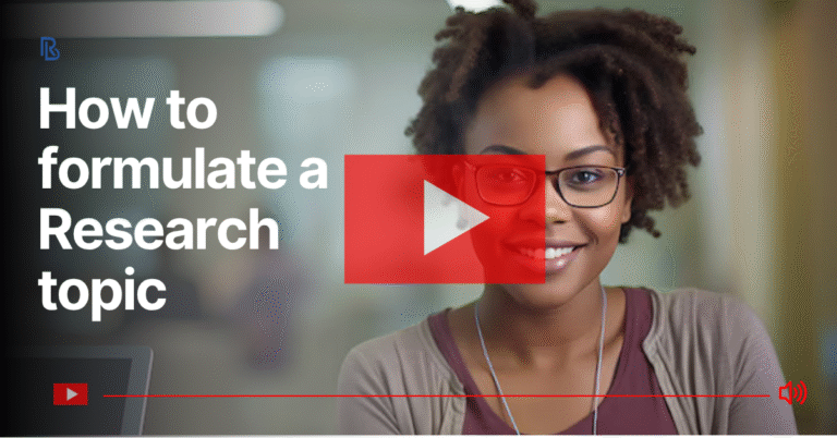 How to formulate a Research Topic
