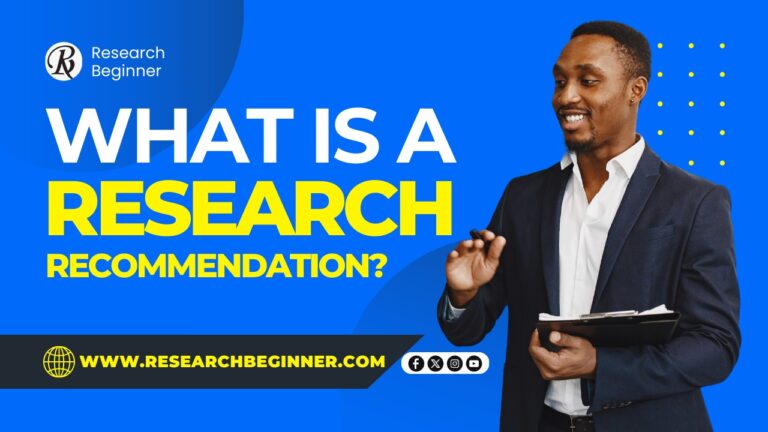 What Is a Research Recommendation?